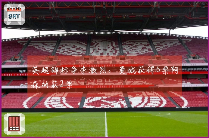 英超锦标争夺激烈，曼城获得6票阿森纳获2票